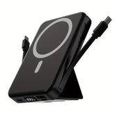 10,000mAh Magnetic Wireless Power Bank LED Display with USB C & Lightning Cables