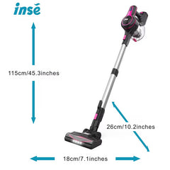 INSE 6-in-1 Cordless Vacuum – 70KPa Suction, 45-Min Runtime & LED Brush