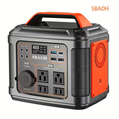 SBAOH 300W Portable Power Station, 296Wh Battery Backup with AC/DC Ports & LED Flashlight