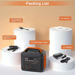SBAOH 300W Portable Power Station, 296Wh Battery Backup with AC/DC Ports & LED Flashlight