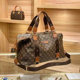 Retro cylindrical handheld and crossbody travel bag