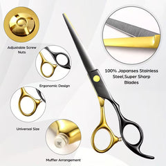 Professional hair cutting scissors kit with accessories