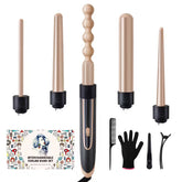 5-in-1 Curling Iron Set – Ceramic Interchangeable Barrels for All Hair Types