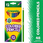 Crayola 12ct Colored Pencils, Assorted Colors, Pre-Sharpened – Case of 48 Packs