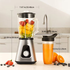 SHARDOR 1200W Blender Set – 52oz Countertop & 22oz Personal Blender