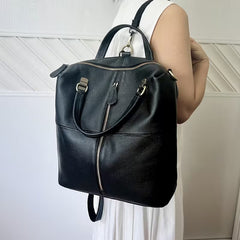 Genuine Leather Stylish Backpack for Women back view