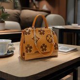 Women's Floral Embossed Tote Bag interior view