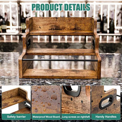 3 Tier Liquor Bottle Display Rack Countertop Bar & Coffee Syrup Organizer