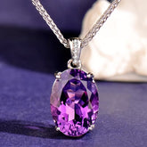 925 sterling silver natural crystal pendant necklace