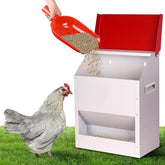 Automatic Wall-Mounted Chicken Feeder – Galvanized & Weatherproof