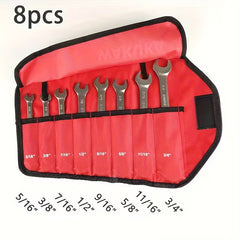 PMMJ 8-Piece Ratchet Wrench Set – 72-Tooth Flexible Head, Cr-V Steel with Carrying Bag