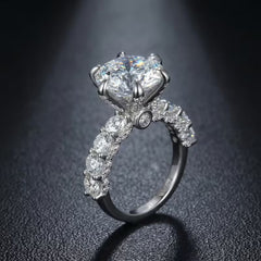 S925 Silver 3ct Moissanite Women's Ring – Elegant Jewelry
