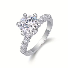 S925 Silver 3ct Moissanite Women's Ring – Elegant Jewelry