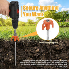 10-pack heavy-duty tent stakes for secure ground anchoring