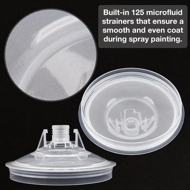 50-piece disposable paint spray cup liner system