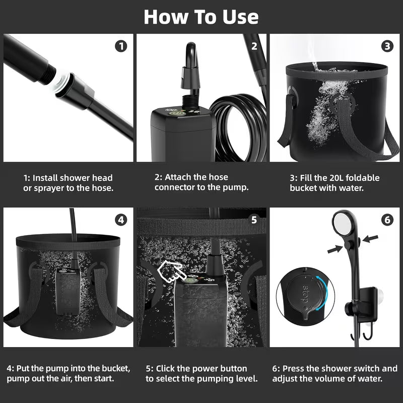 Portable rechargeable camping