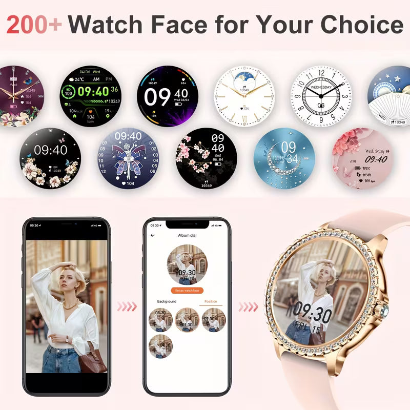 LIGE women’s HD smartwatch with fitness tracking