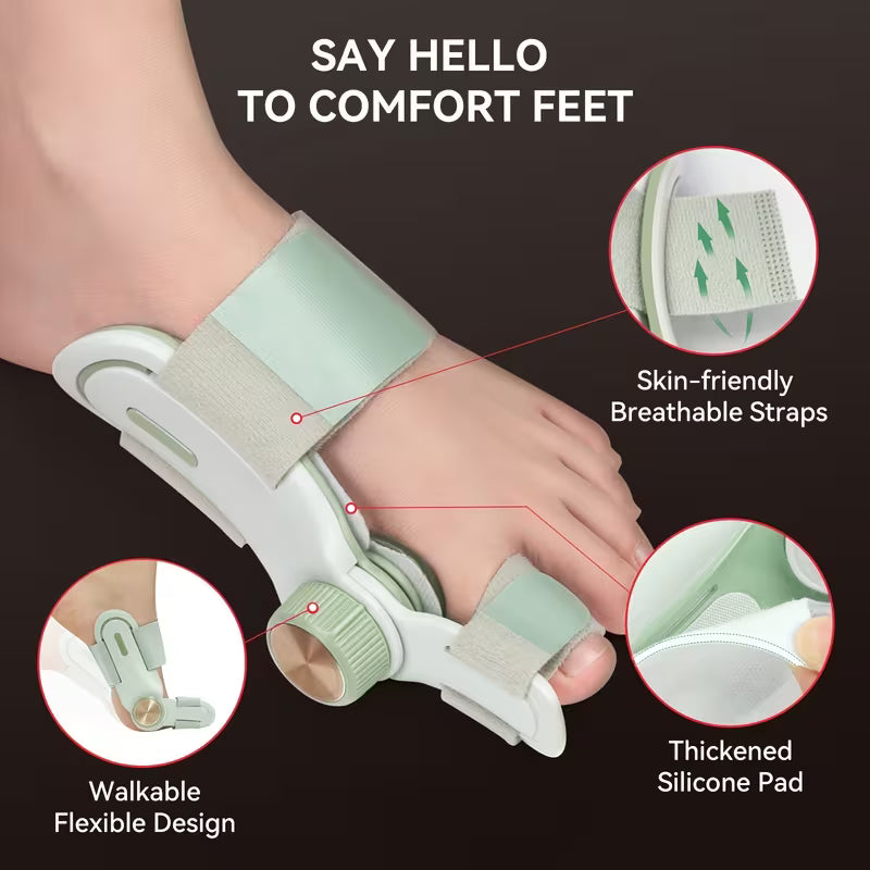Adjustable toe corrector with angle control for both feet