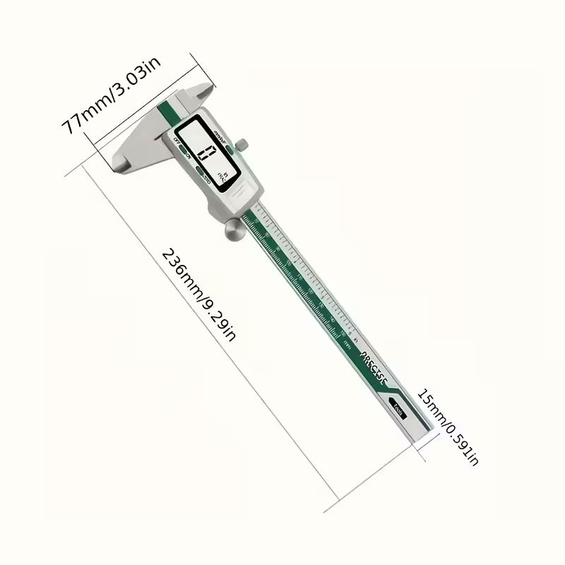 ET50 150mm Digital Caliper – 0.01mm High Precision, Inch/MM/Fraction Measurements