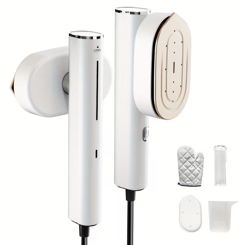 2 in 1 Garment Steamer & Iron Portable Travel Steamer with Fast Heat Up