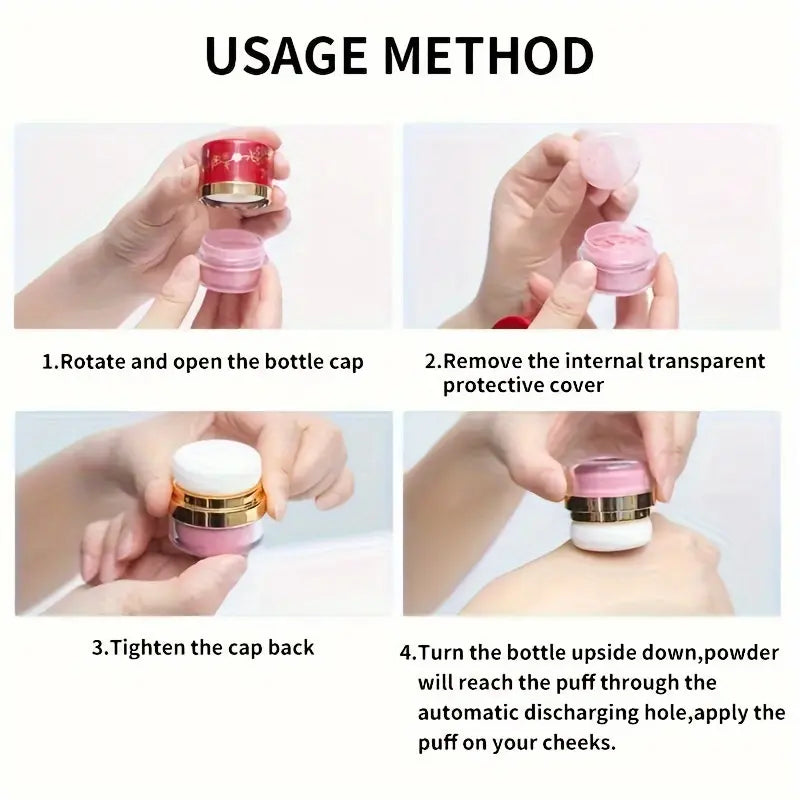 3 Color Blush Makeup Set with Mirror Compact Multi Color Face Makeup Kit