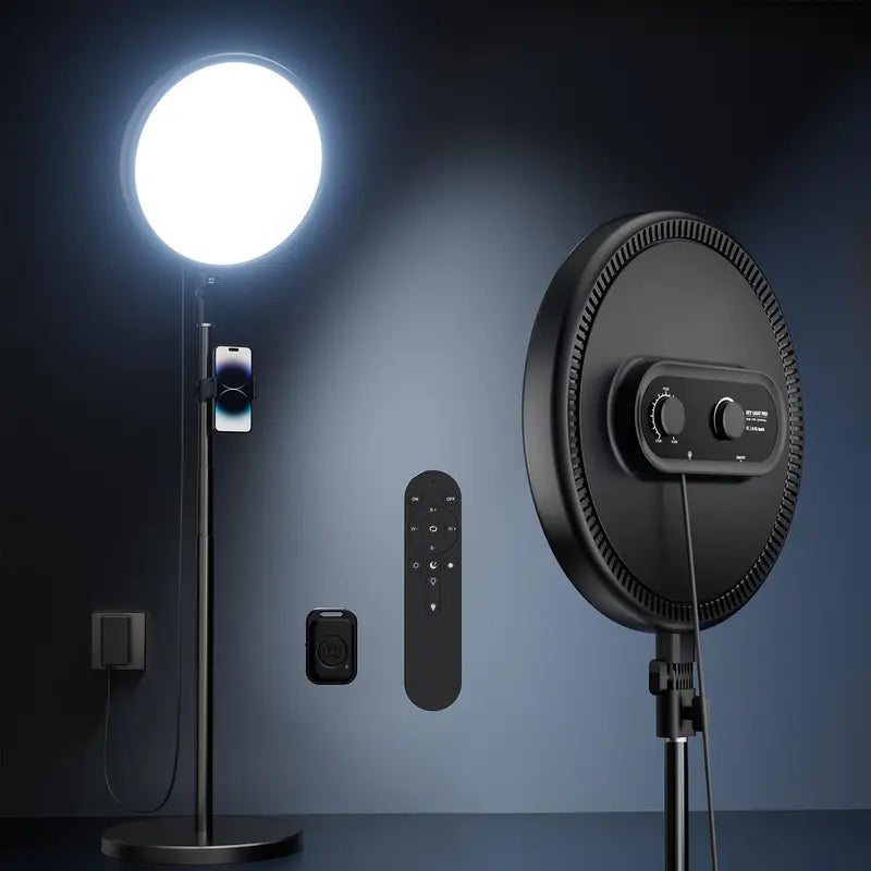 Large Ring Light with 79 Inch Stand Dimmable LED Light with Phone Holder