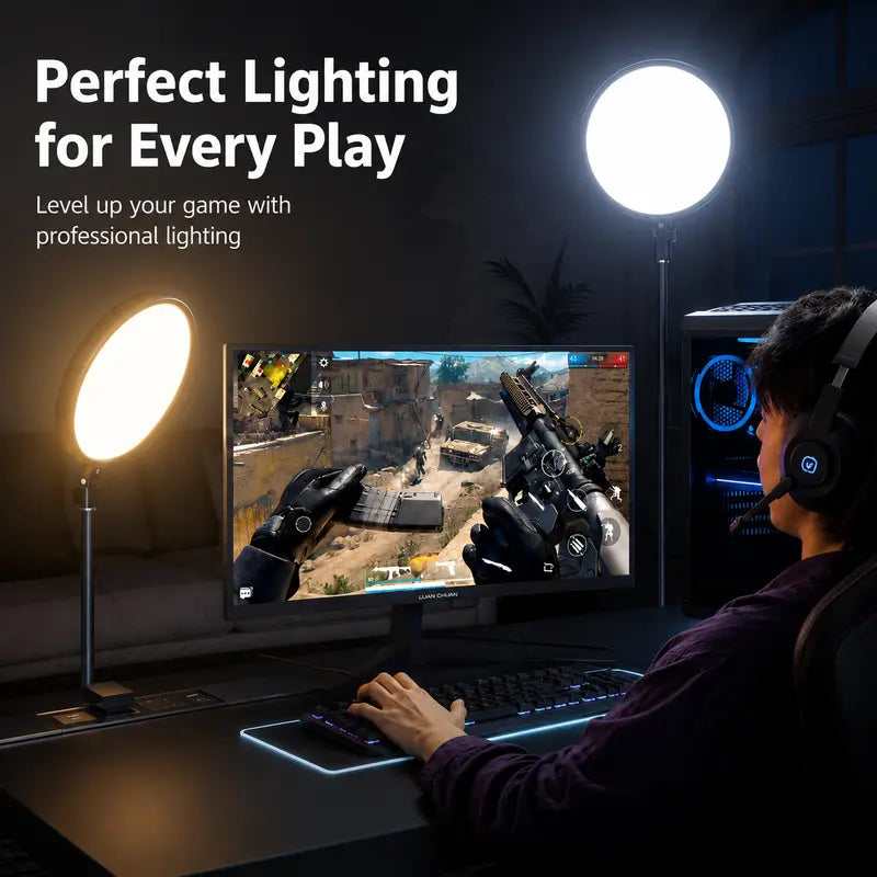 Large Ring Light with 79 Inch Stand Dimmable LED Light with Phone Holder