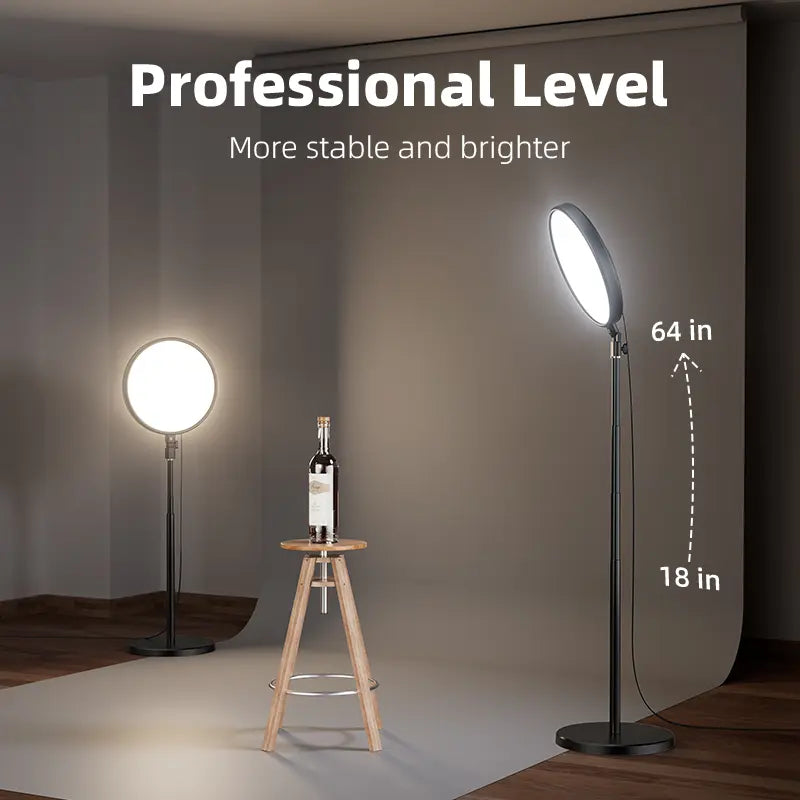 Large Ring Light with 79 Inch Stand Dimmable LED Light with Phone Holder