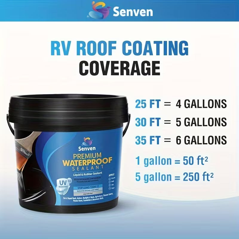 32oz Liquid Sealant – UV-Resistant, Waterproof Crack & Leak Repair Formula