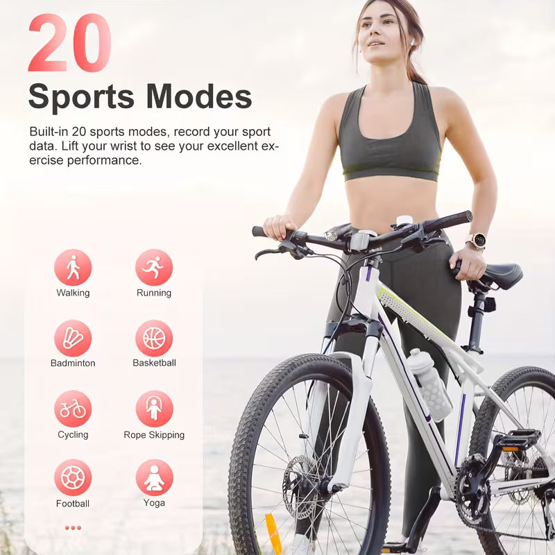 LIGE women’s HD smartwatch with fitness tracking