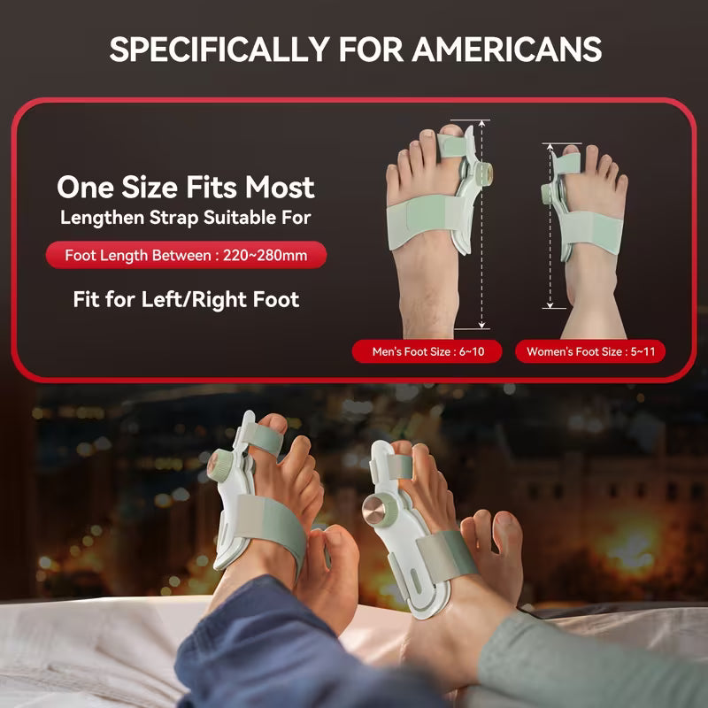 Adjustable toe corrector with angle control for both feet