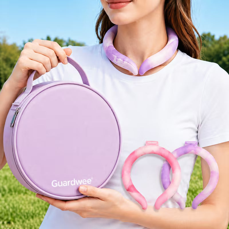 Reusable Neck Cooling Tube Wearable Hot Weather Cooler with Insulated Bag