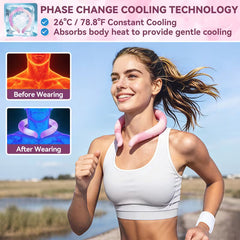 Reusable Neck Cooling Tube Wearable Hot Weather Cooler with Insulated Bag
