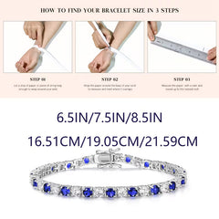 925 silver moissanite luxury bracelet gift