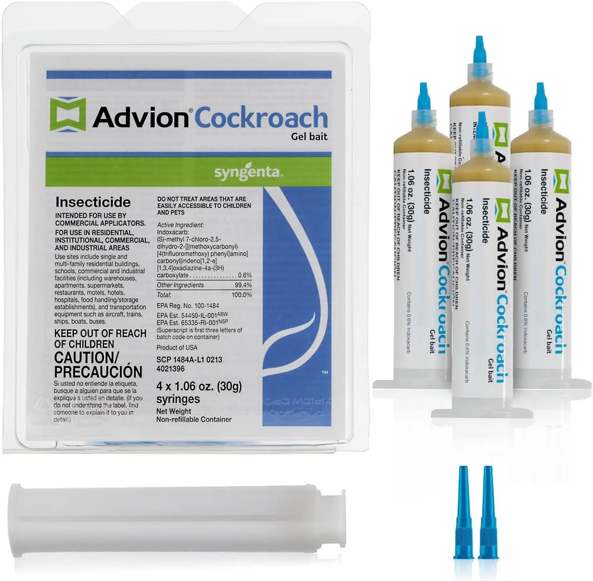 Advion Cockroach Gel Bait 4 x 30g Tubes with Plunger & Application Tips