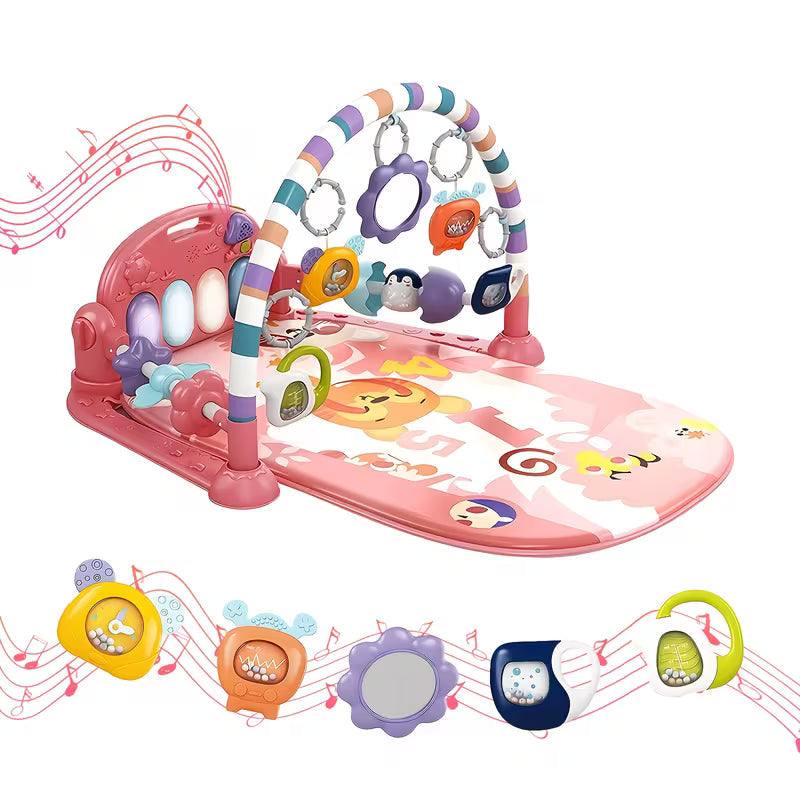 Baby Play Gym & Activity Mat Piano Play Area with Music, Lights & Sensory Toys
