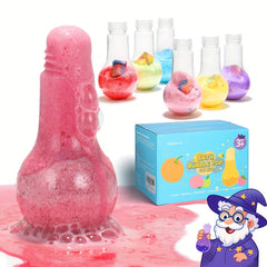 Kids Bath Bomb Potion 6 Pack Fizzing & Foaming Colorful Bath Time Set