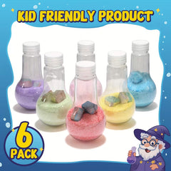 Kids Bath Bomb Potion 6 Pack Fizzing & Foaming Colorful Bath Time Set