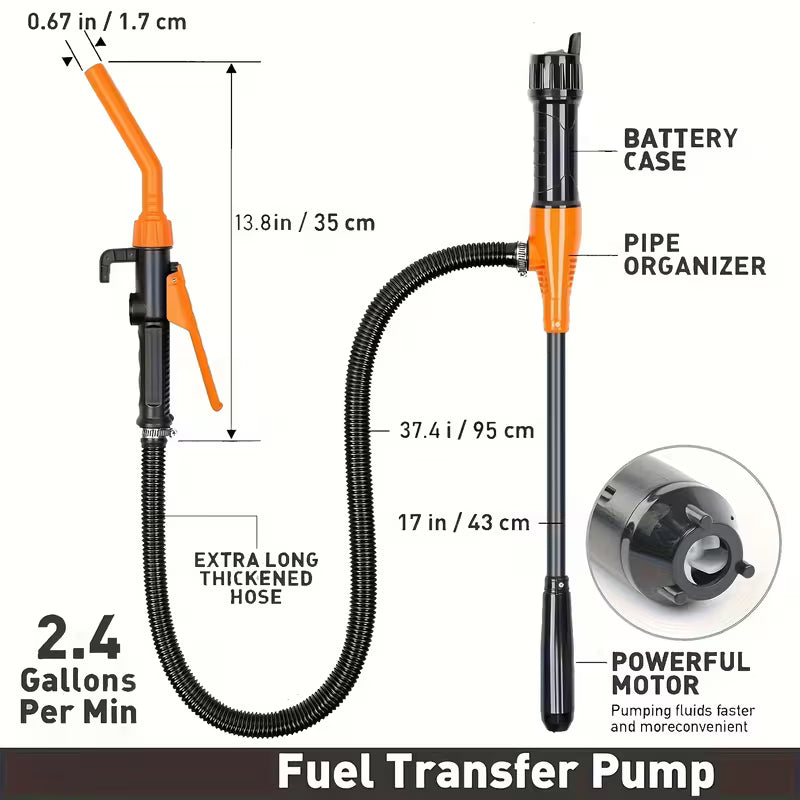 2-pack battery-powered fuel transfer siphon pumps