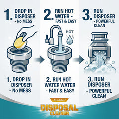 Garbage Disposal Cleaner & Deodorizer Tablets 24 Pack Foaming Citrus Freshener
