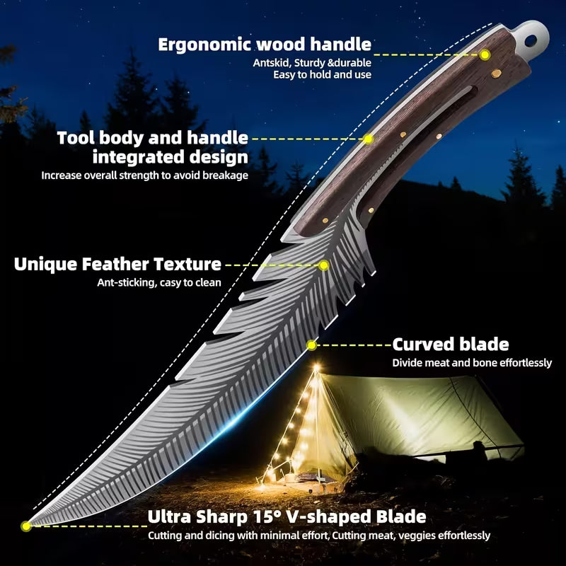 Hand Forged High Carbon Steel Boning Knife Meat Cutting Knife with Sheath