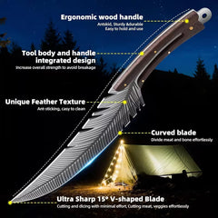 Hand Forged High Carbon Steel Boning Knife Meat Cutting Knife with Sheath