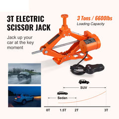 3-ton electric scissor jack for quick tire changes