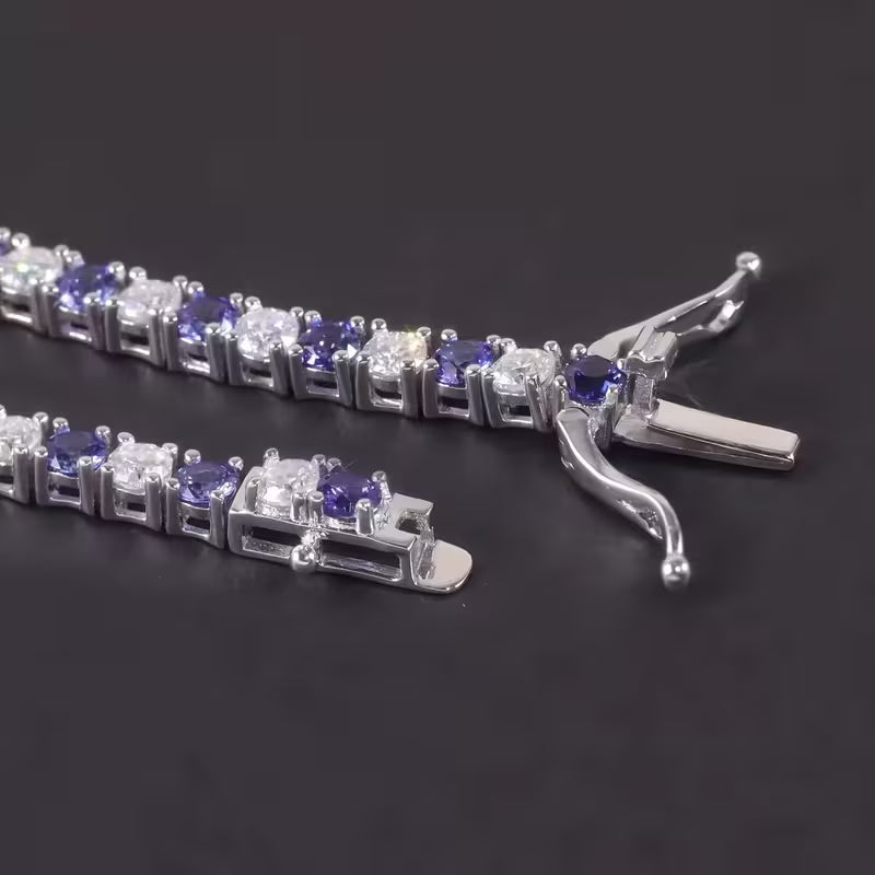925 silver moissanite luxury bracelet gift