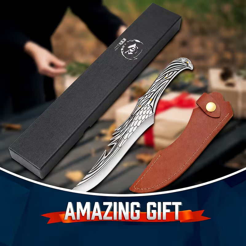 14 Inch Hand Forged High Carbon Steel Chef Knife Viking Style Kitchen Knife