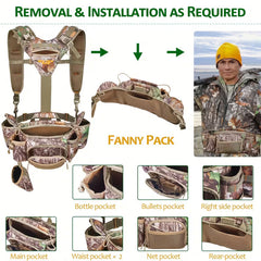 pack with 9 pockets and rifle holder