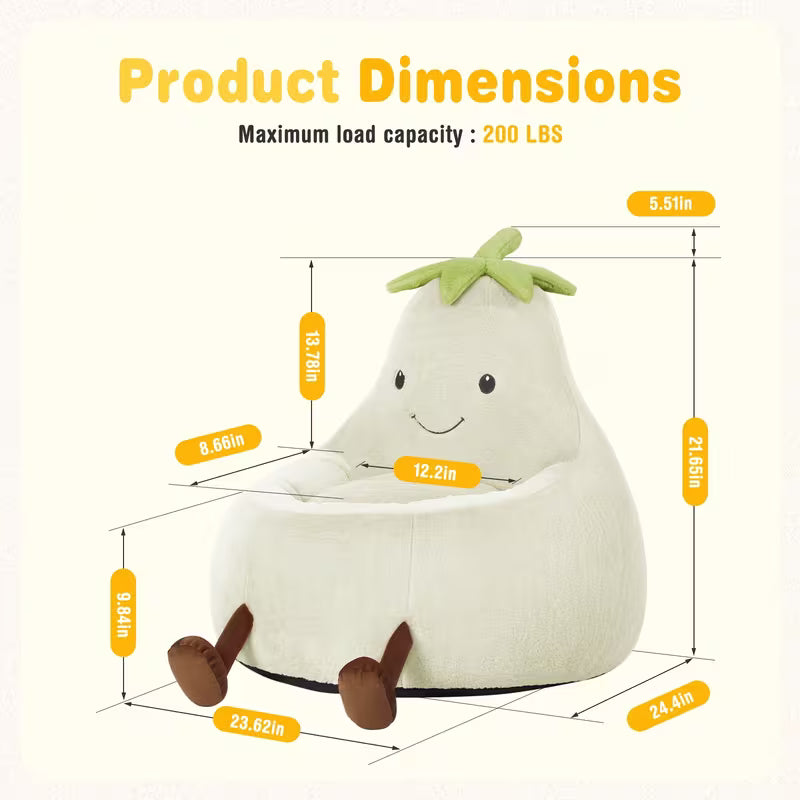 Memory Foam Bean Bag Chair Padded Cuddle Seat for Kids & Relaxing