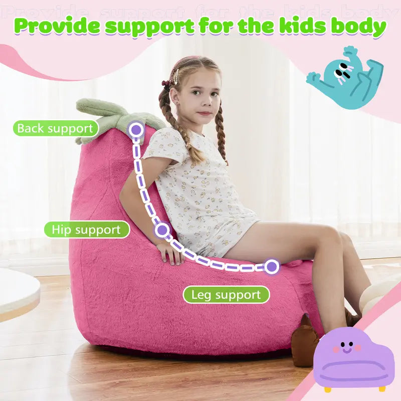 Memory Foam Bean Bag Chair Padded Cuddle Seat for Kids & Relaxing