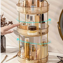 2 Tier 360° Rotating Makeup Organizer Acrylic Countertop Storage for Cosmetics