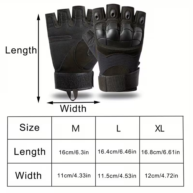Half Finger Work & Outdoor Gloves Hard Knuckle Microfiber Leather Gloves